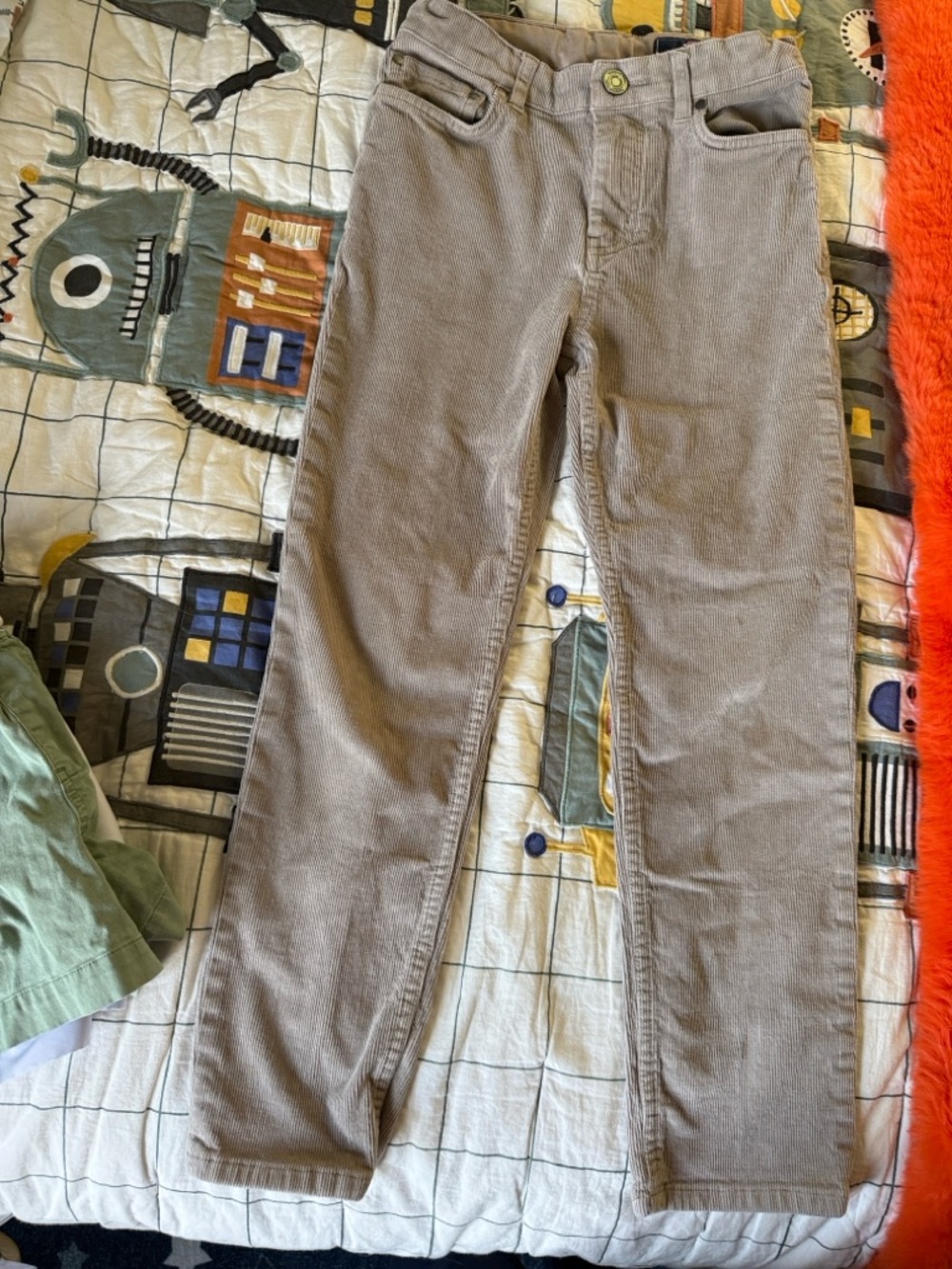 Vineyard Vines Kids Taupe Corduroy Pants